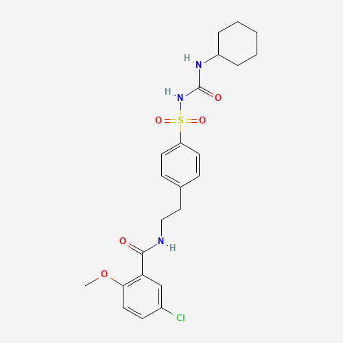 5-chloro-N-[2-[4-(cyclohexylcarbamoylsulfamoyl)phenyl]ethyl]-2-methoxybenzamide